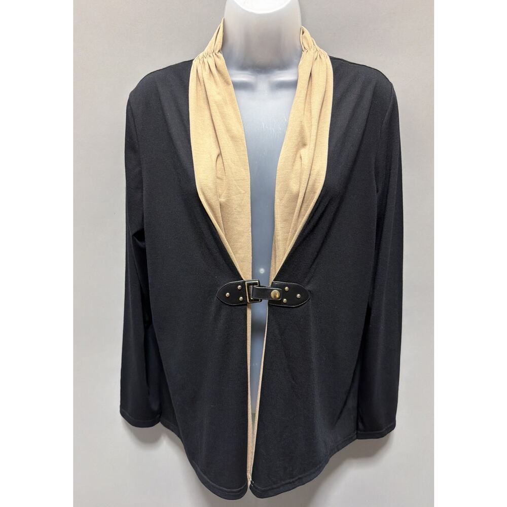 Krazy Kat Woman’s Cardigan Size Buckle Front Long Sleeve New
